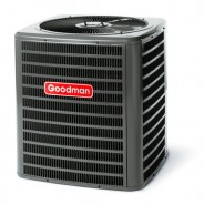 Where on a heat pump is the condenser?